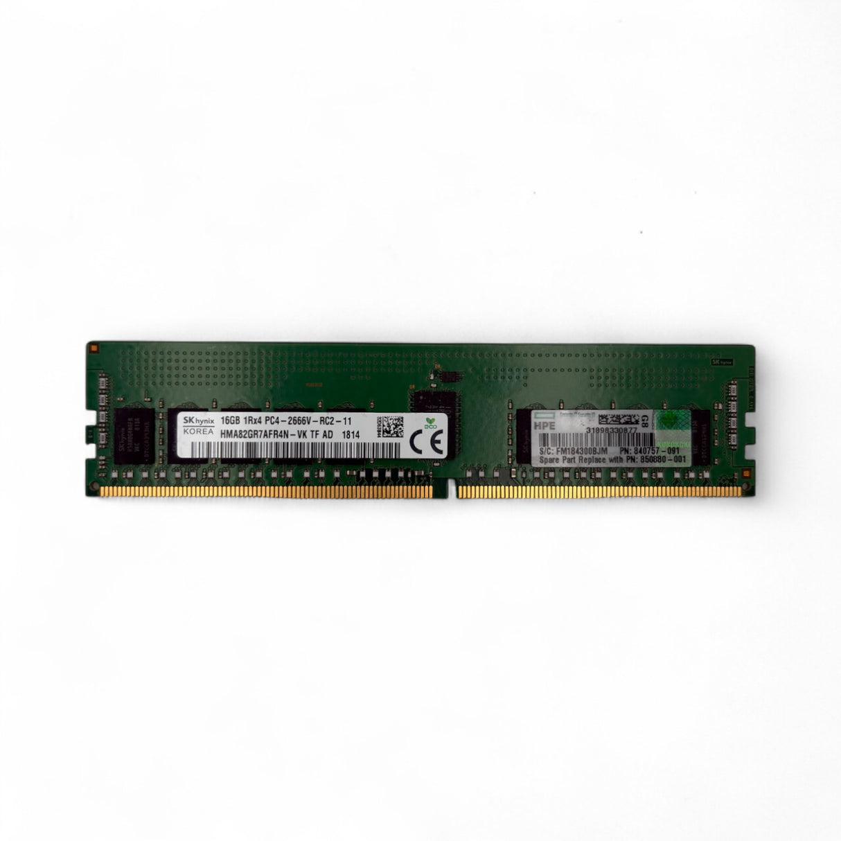 16GB 1Rx4 PC4-2666V SK hynix HMA82GR7AFR4N-VK HP P/N: 840757-091