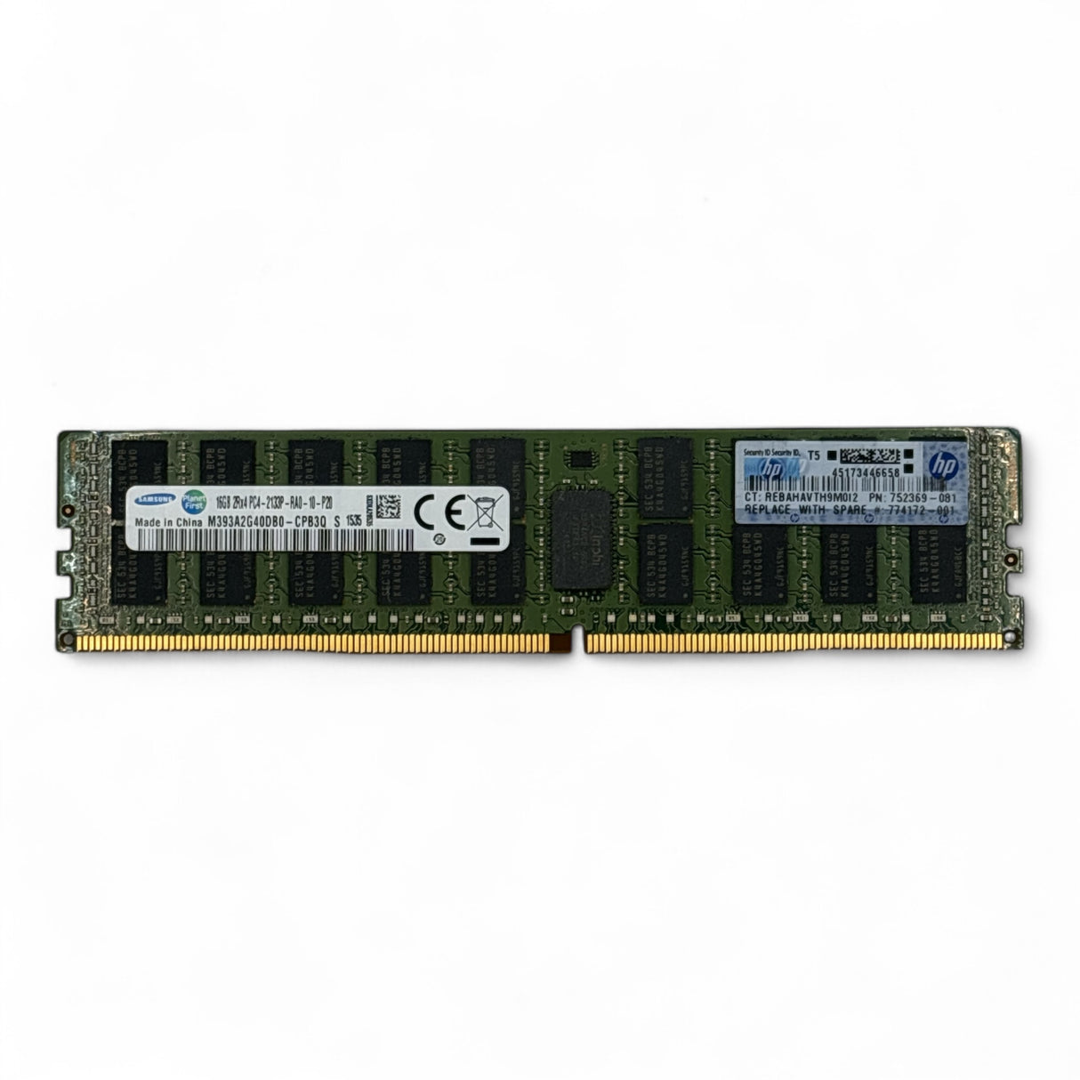 16GB 2Rx4 PC4-2133P Samsung CN M393A2G40DB0-CPB3Q HP P/N: 752369-081