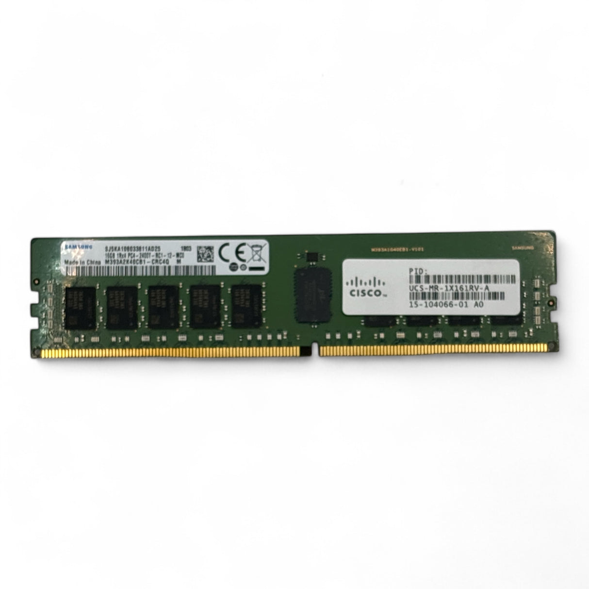 16GB 1Rx4 PC4-2400T Samsung M393A2K40CB1-CRC4Q Cisco P/N: UCS-MR-1X161RV-A