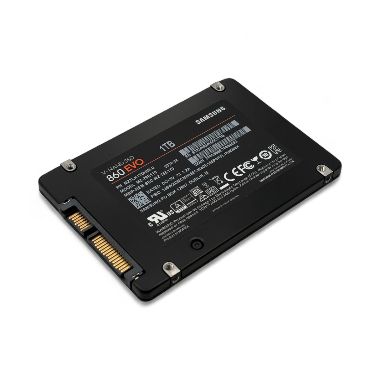 1TB SATA 2.5" SSD 6G Samsung 860 EVO MZ-76E1T0 P/N: MZ7LH1T0HMLU