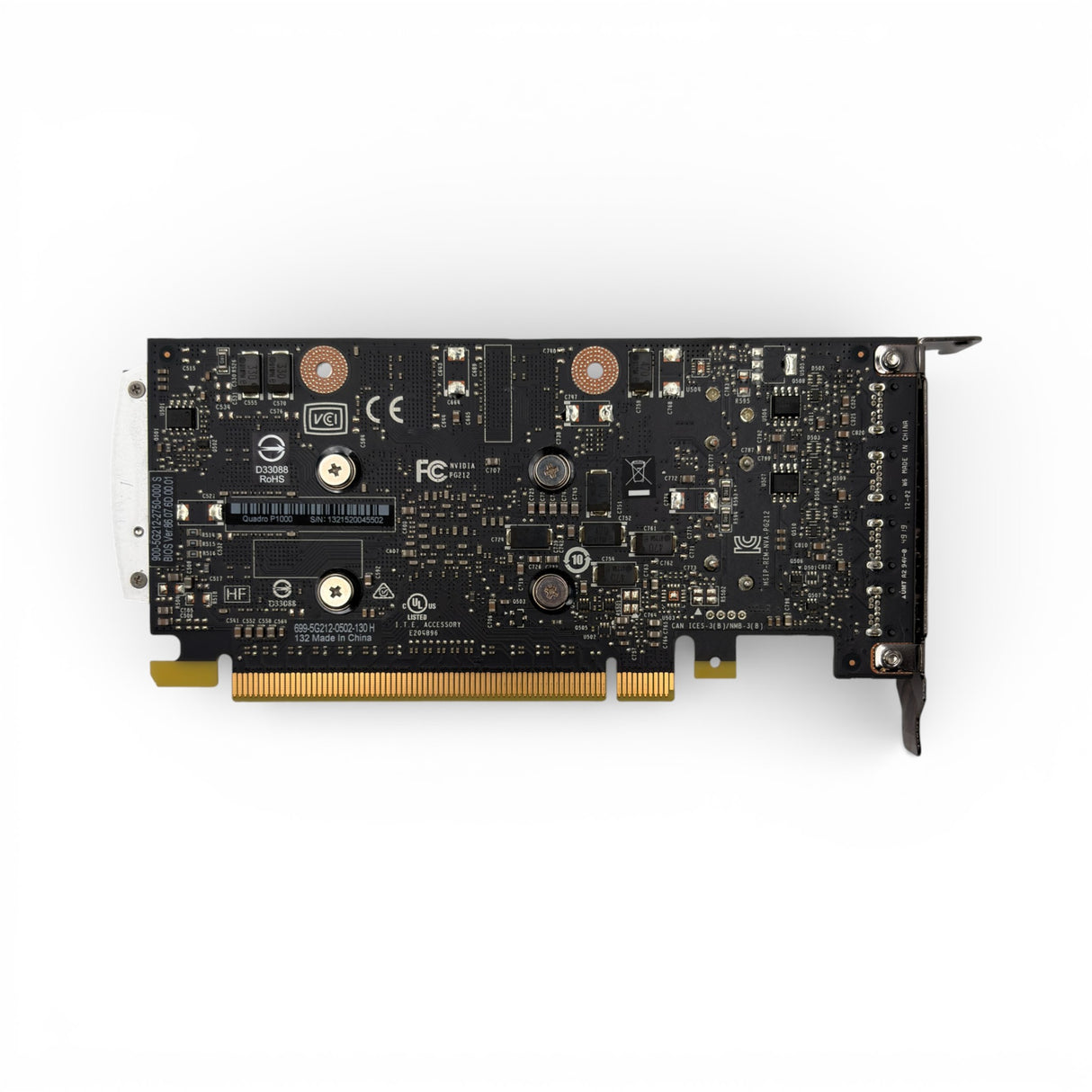 Nvidia Quadro P1000 4GB PCIe GPU P/N: 699-5G212-0502-130