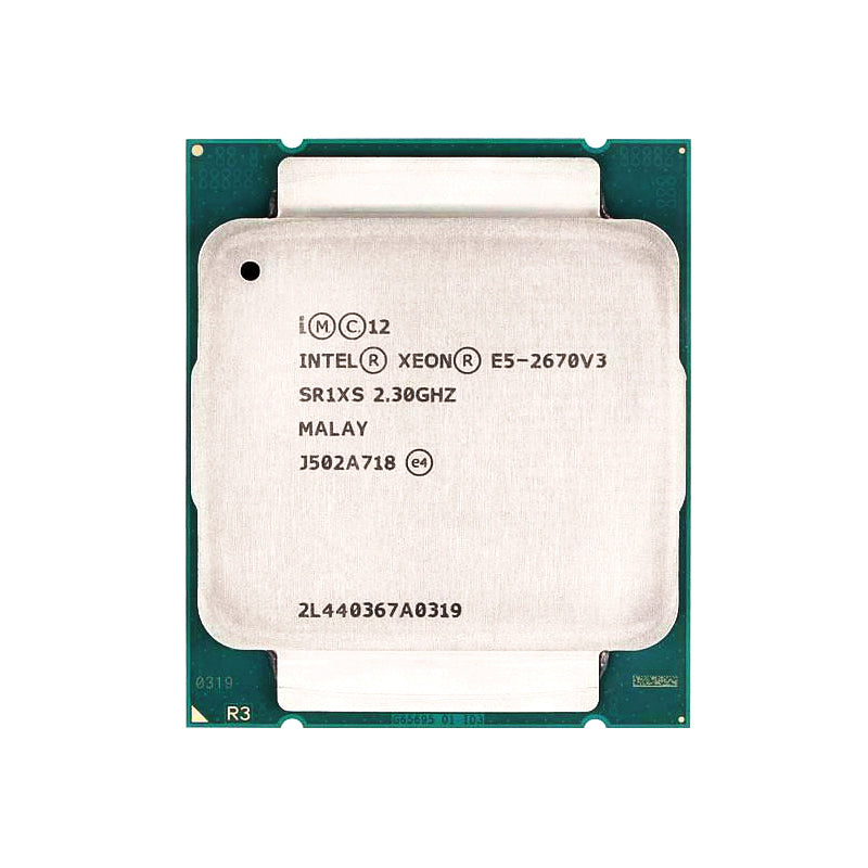 Intel Xeon E5-2670 v3 - 12-Cores 24-Threads, 2.30GHz Base 3.10GHz Turbo, 30MB Cache, 120W P/N: SR1XS