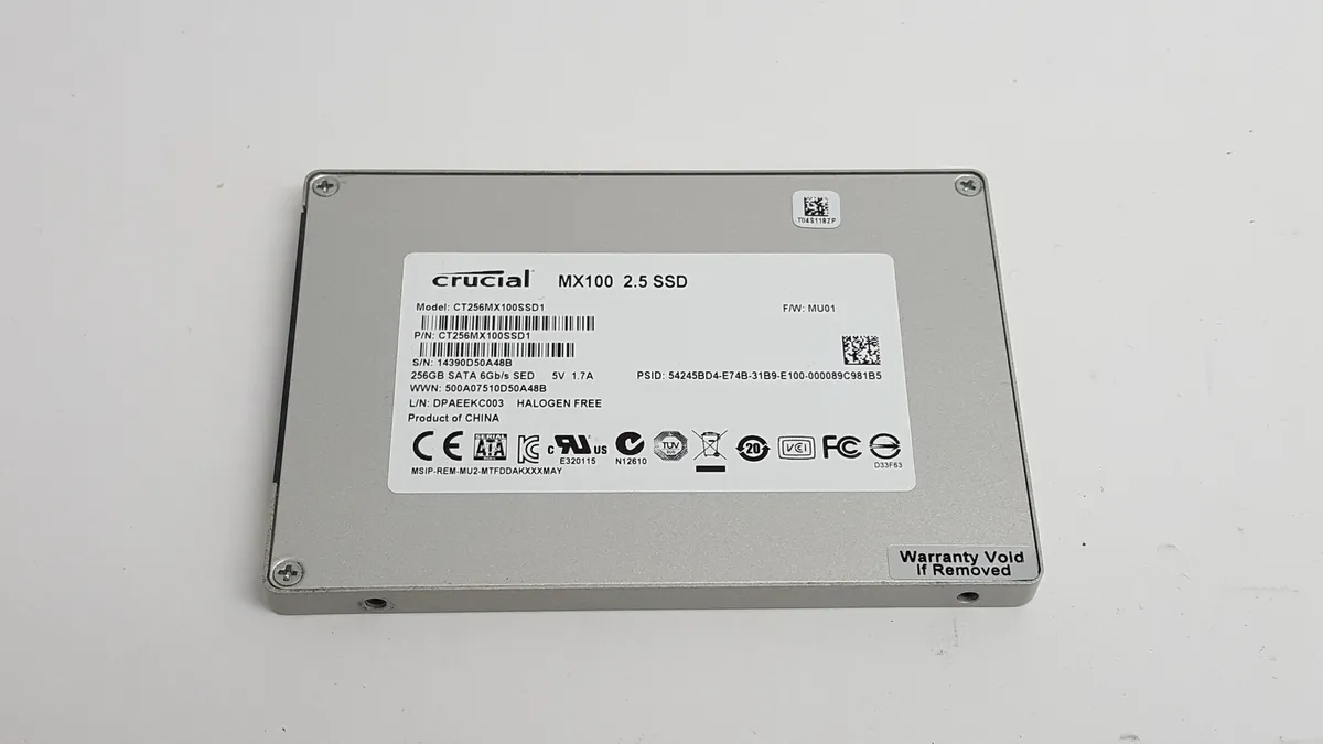 256GB SATA 2.5" 6G SED Crucial MX100 CT256MX100SSD1 P/N:CT256MX100SSD1