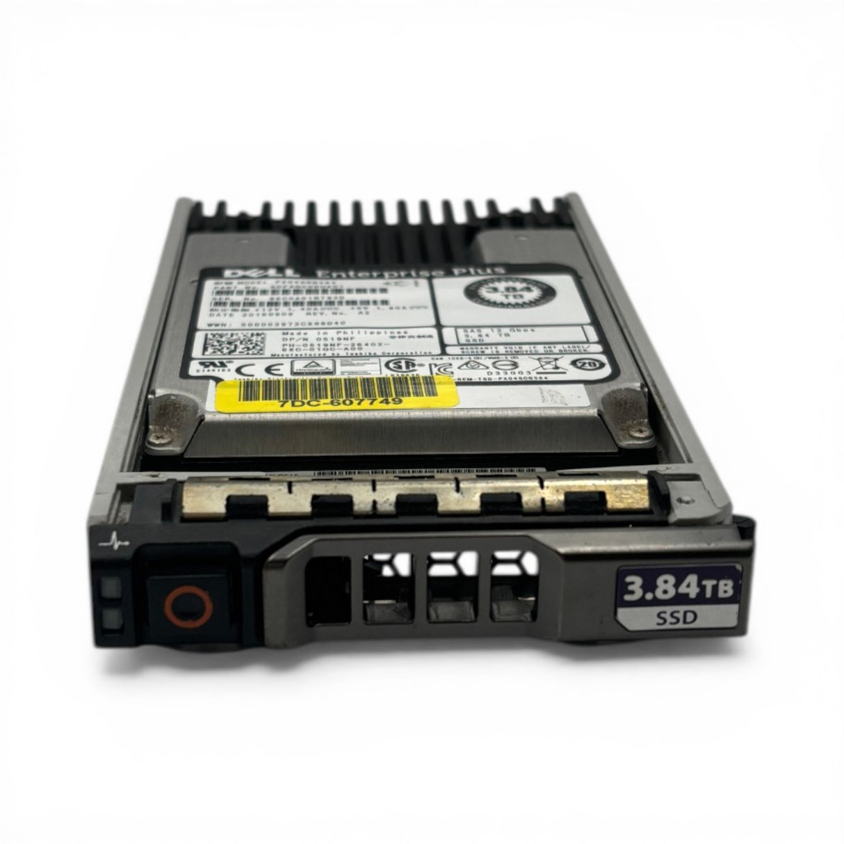 Dell 0519NF Toshiba PX04SRB384 3.84TB SAS 12G 2.5" SSD Refurbished – Dell P/N: 0519NF