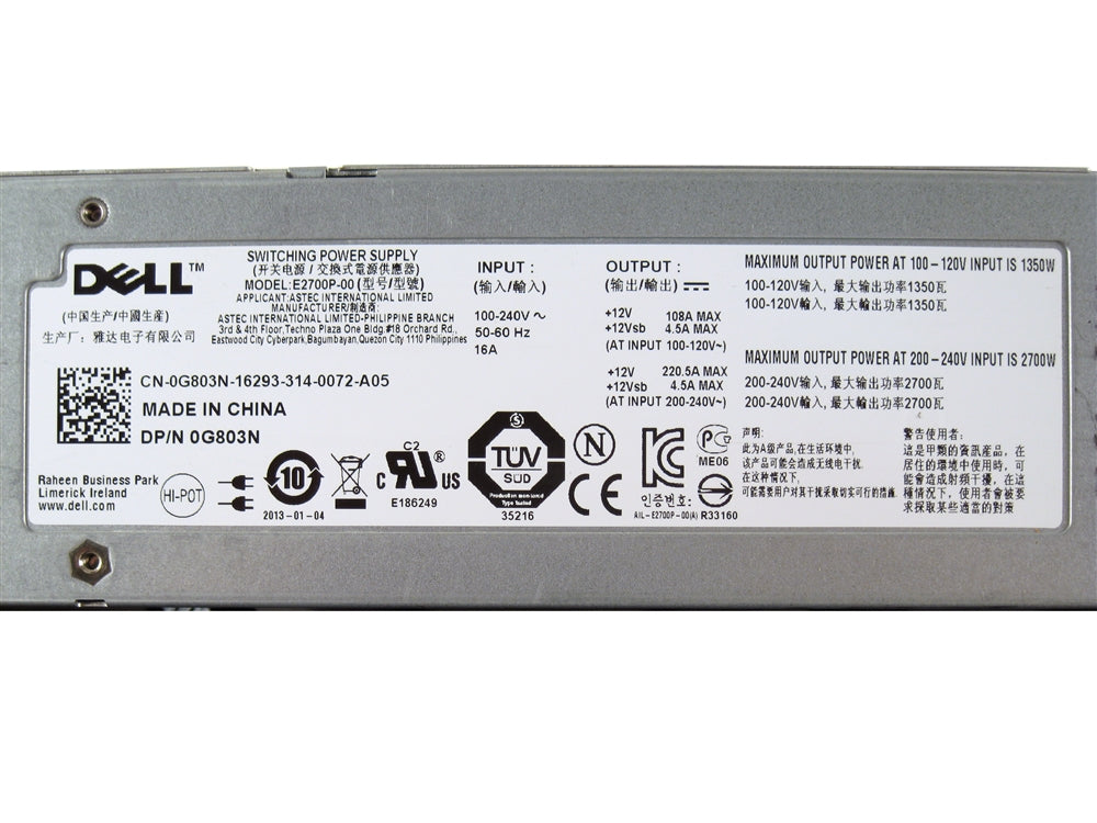 Power Supply Dell M1000E, 2700W, G803N