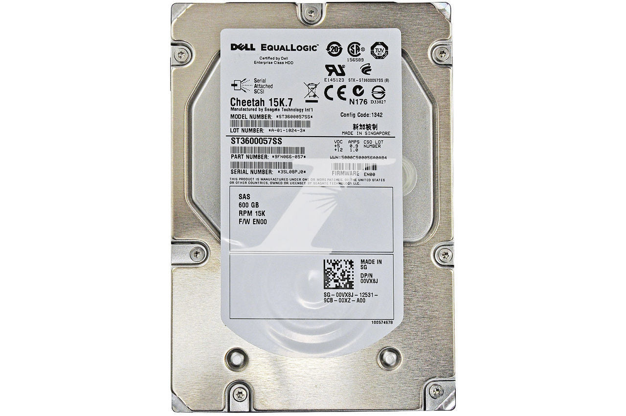 Equalogic Pro 600 GB 15K SAS 3,5 Zoll DP 6G DELL Teilenummer: 0VX8J 00VX8JEQL ...