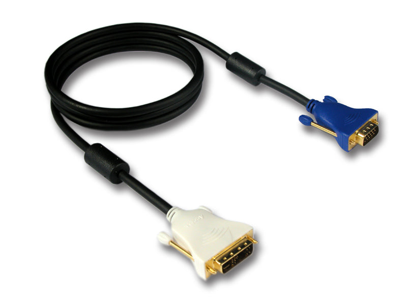 VGA - DVI-I monitor - tft kabel 2m