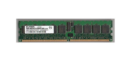 2GB 2Rx8 PC2-5300P DDR2-667 ECC, Elpida P/N: EBE21AE8ACFA-6E