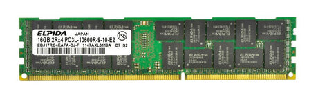 Elpida, 16GB 2Rx4 PC3L-10600R DDR3-1333 ECC Low Voltage