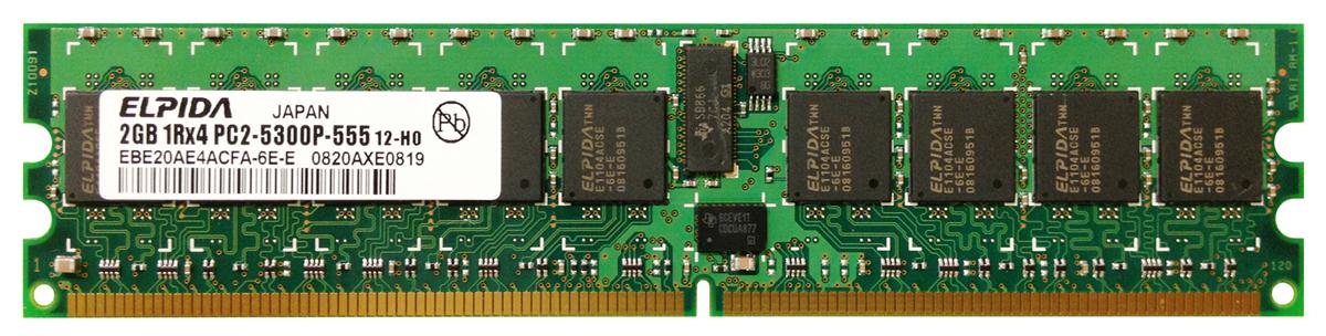 Memory Elpida 2GB 1Rx4 PC2-5300P DDR2-667 ECC EBE20AE4ACFA-6E