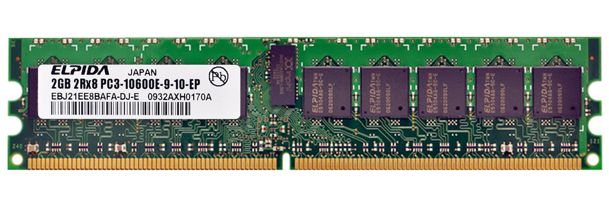 Memory Elpida 2GB 2Rx8 PC3-10600E DDR3-1333 ECC EBJ21EE8BAFA-DJ