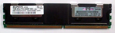 Memory Elpida HP 1GB 2Rx8 PC2-5300F DDR2-667 ECC EBE11FD8AGFD-6E