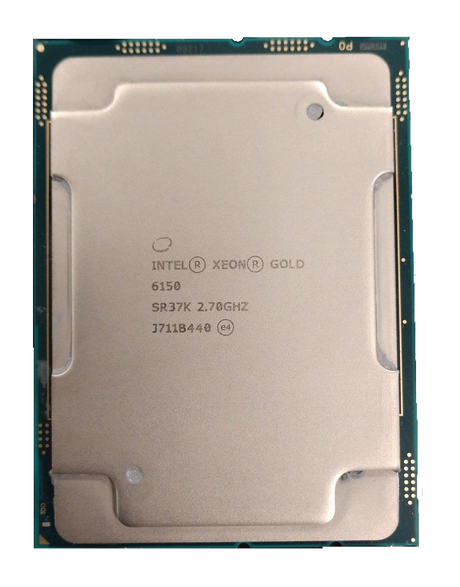 Intel Xeon Gold 6150 - 18-Cores 36-Threads, 2.70Ghz Base 3.70Ghz Turbo, 24.75MB Cache, 165W P/N: SR37K