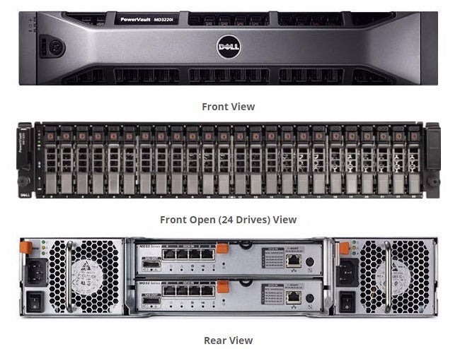 Dell PowerVault MD3220i 24x 2.5" ISCSI SAN Storage Array