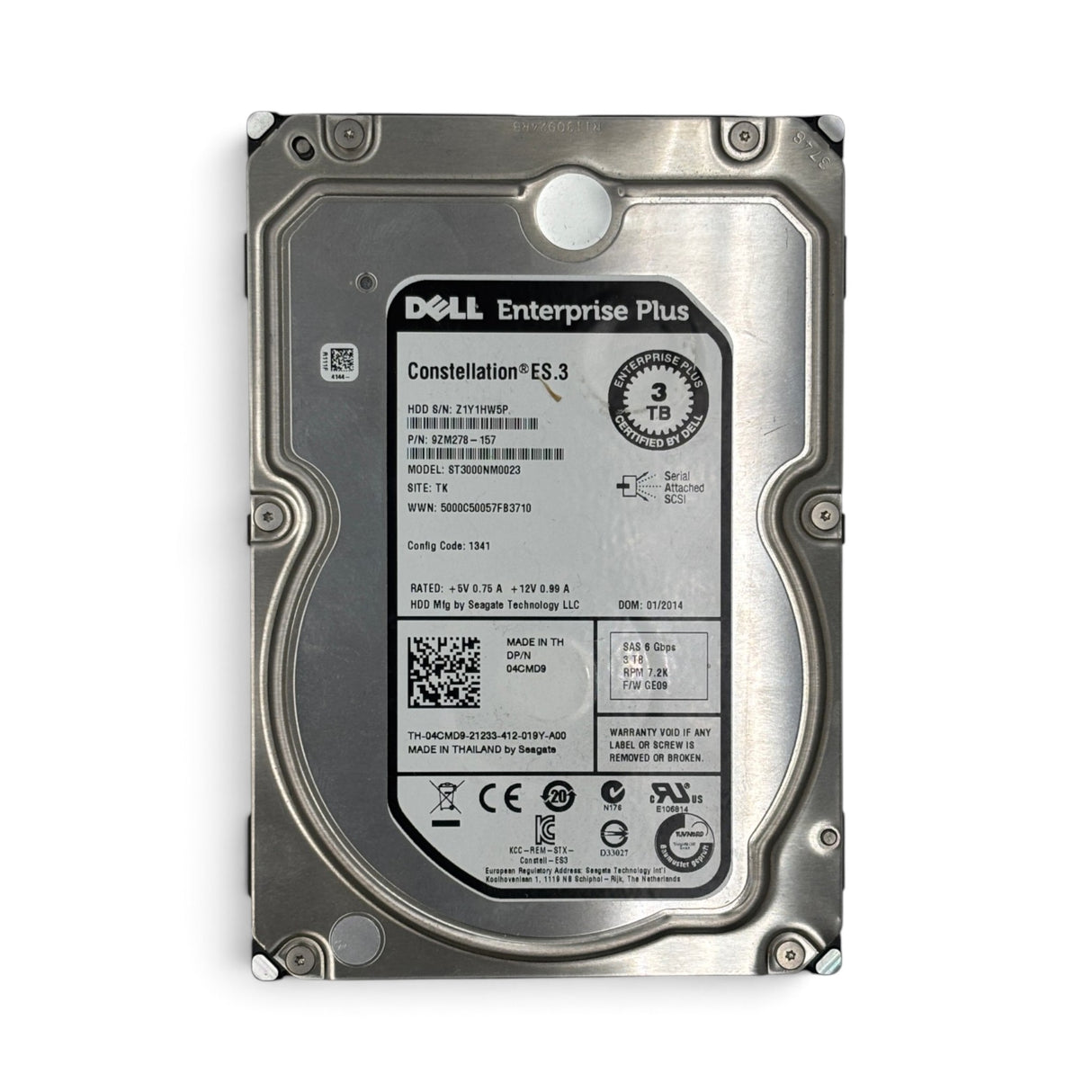 3TB SAS 3.5" 7.2K 6G NL HDD Dell P/N: 04CMD9