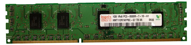 Memory Hynix 1GB 1Rx8 PC3-8500R DDR3-1066 HMT112R7AFP8C-G7