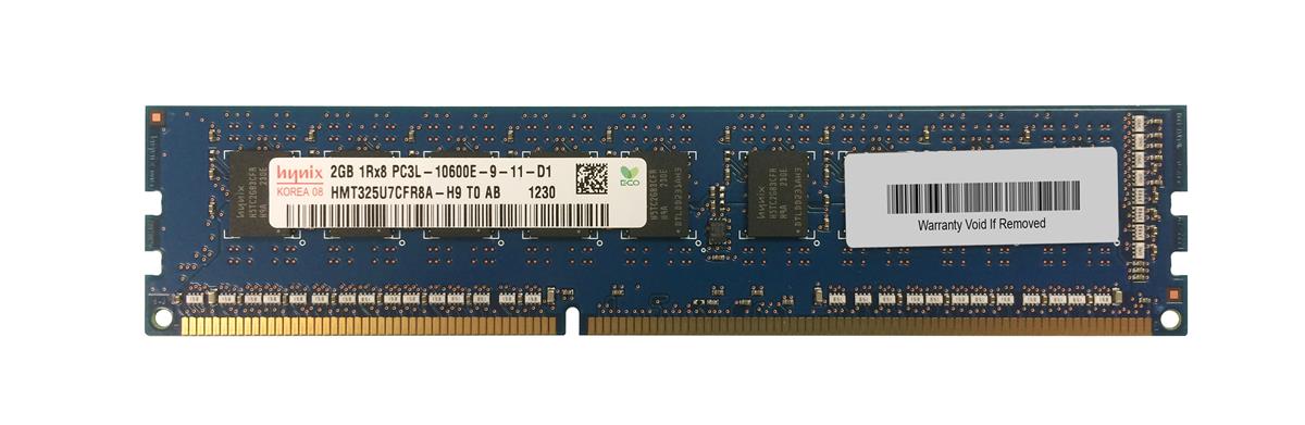 Memory Hynix 2GB 1Rx8 PC3L-10600E DDR3-1333 ECC Low Voltage HMT325U7CFR8A-H9