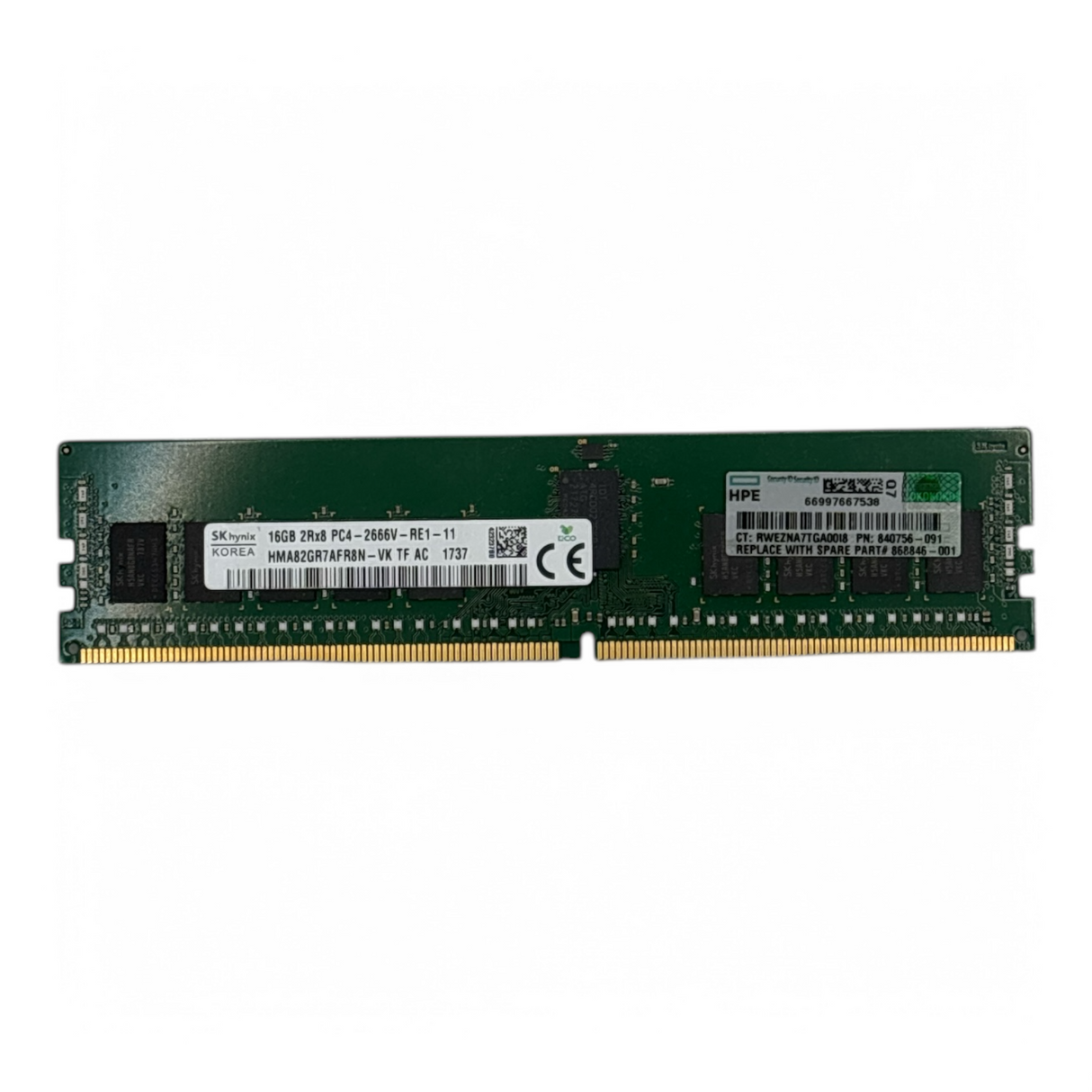 16GB 2Rx4 PC4-2666V Hynix HMA82GR7AFR8N-VK HP P/N: 840756-091