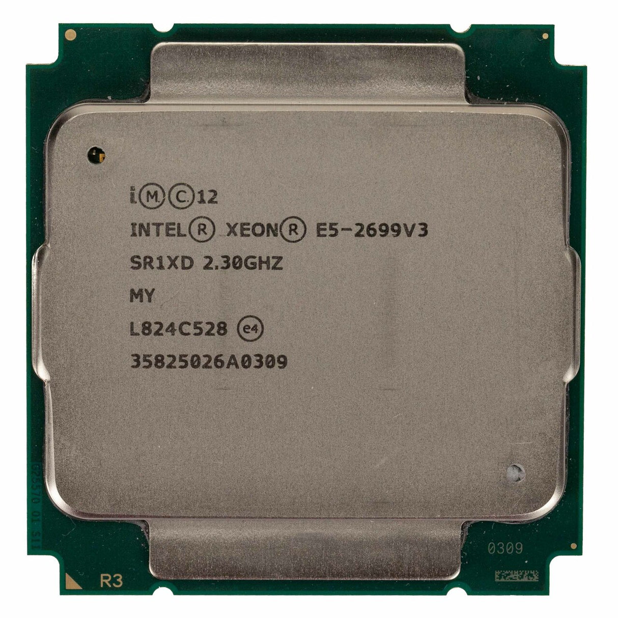 Intel Xeon E5-2699 v3 - 18-Cores 36-Threads, 2.30GHz Base 3.60GHz Turbo, 45MB Cache, 145W P/N: SR1XD