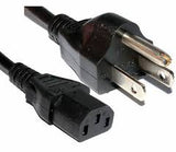 Dell AC C13 NEMA 5-15P 125V 10A 70.5" (66.5") US Kettle Lead Power Cord 1.8m P/N: GM121, 0GM121