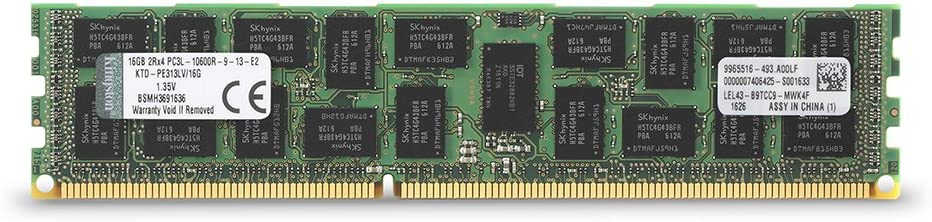 16GB 2Rx4 PC3L-10600R Kingston KTD-PE313LV/16G 9965516-031.A00LF