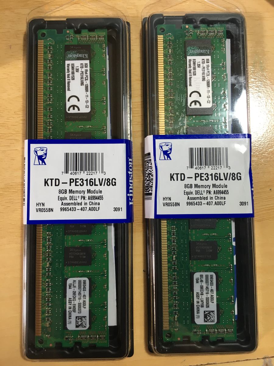 8GB 1Rx4 PC3-12800R Kingston KTD-PE316LV/8G