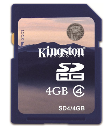 Kingston 4GB Class4 SDHC Card P/N: SD4/4GB