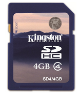 Kingston 4GB Class4 SDHC Card P/N: SD4/4GB