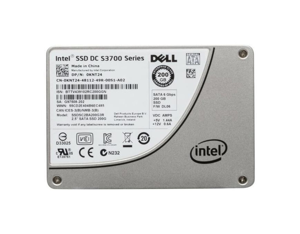 200GB SATA 2.5" 6Gbps Intel KNT24 DELL SSDSC2BA200G3R