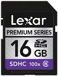 Lexar 16GB SDHC Card, SDHC100X