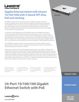 Linksys - Cisco SGE2000P 24-Port Gigabit Switch: PoE