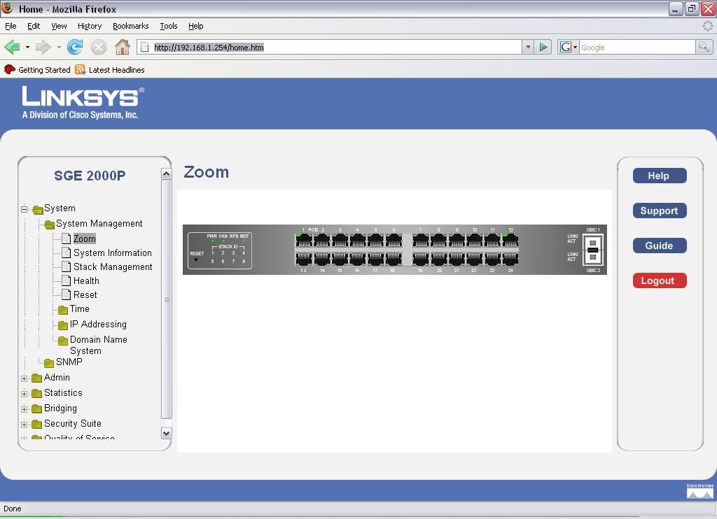 Linksys - Cisco SGE2000P 24-Port Gigabit Switch: PoE