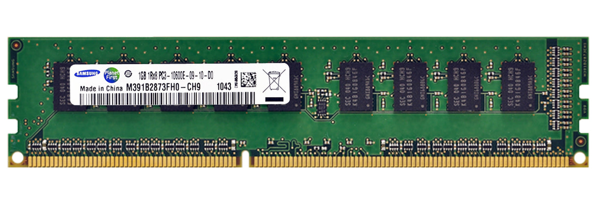 Memory Samsung 1GB 1Rx8 PC3-10600E DDR3-1333 ECC M391B2873FH0-CH9