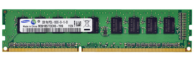 2GB 1Rx8 PC3L-10600E DDR3-1333 ECC Low Voltage, Samsung P/N: M391B5773CH0-YH9