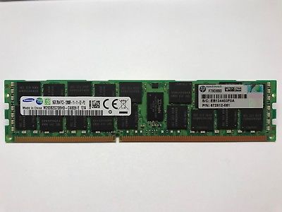 16GB 2Rx4 PC3L-10600R Low Voltage Samsung M393B2G70BH0-YH9 HP P/N: 628974-081