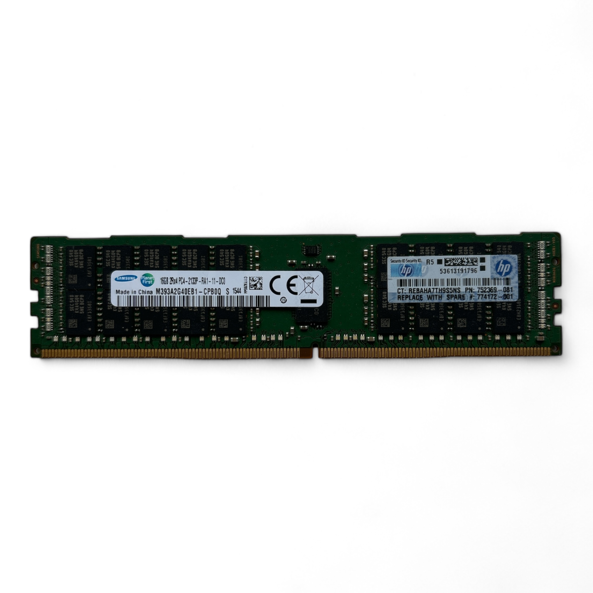 16GB 2Rx4 PC4-2133P Samsung M393A2G40EB1-CPB0Q HP P/N: 752369-081