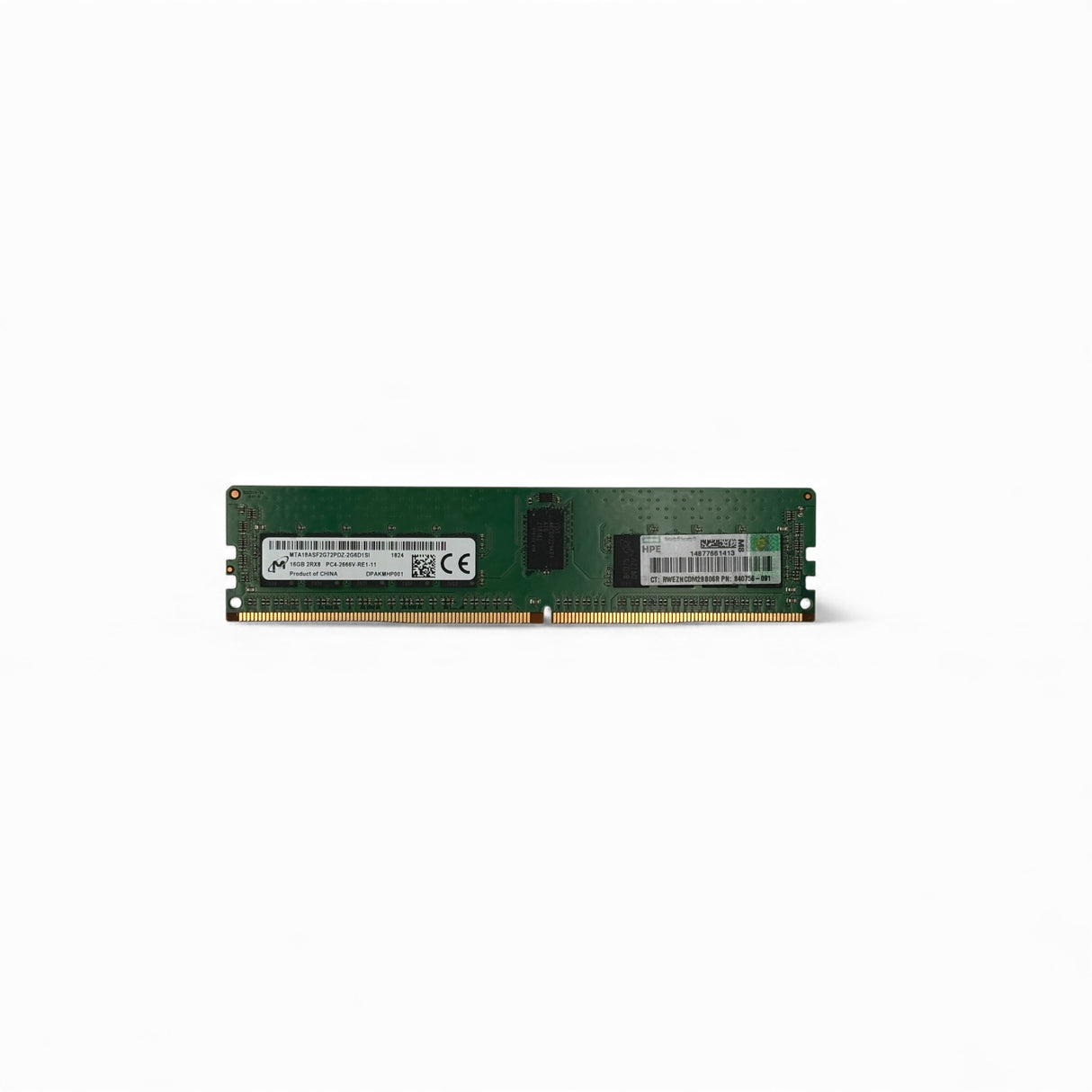16GB 2Rx8 PC4-2666V Micron MTA18ASF2G72PDZ-2G6D1SI HP P/N: 840756-091
