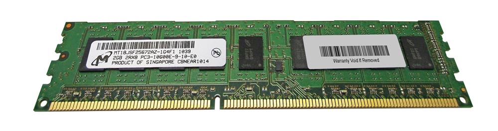 Memory Micron 2GB 2Rx8 PC3-10600E DDR3-1333 ECC MT18JSF25672AZ-1G4F1