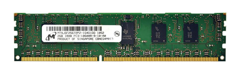 2GB 1Rx8 PC3-10600R DDR3-1333 ECC, Micron P/N: MT9JSF25672PZ-1G4D1DD