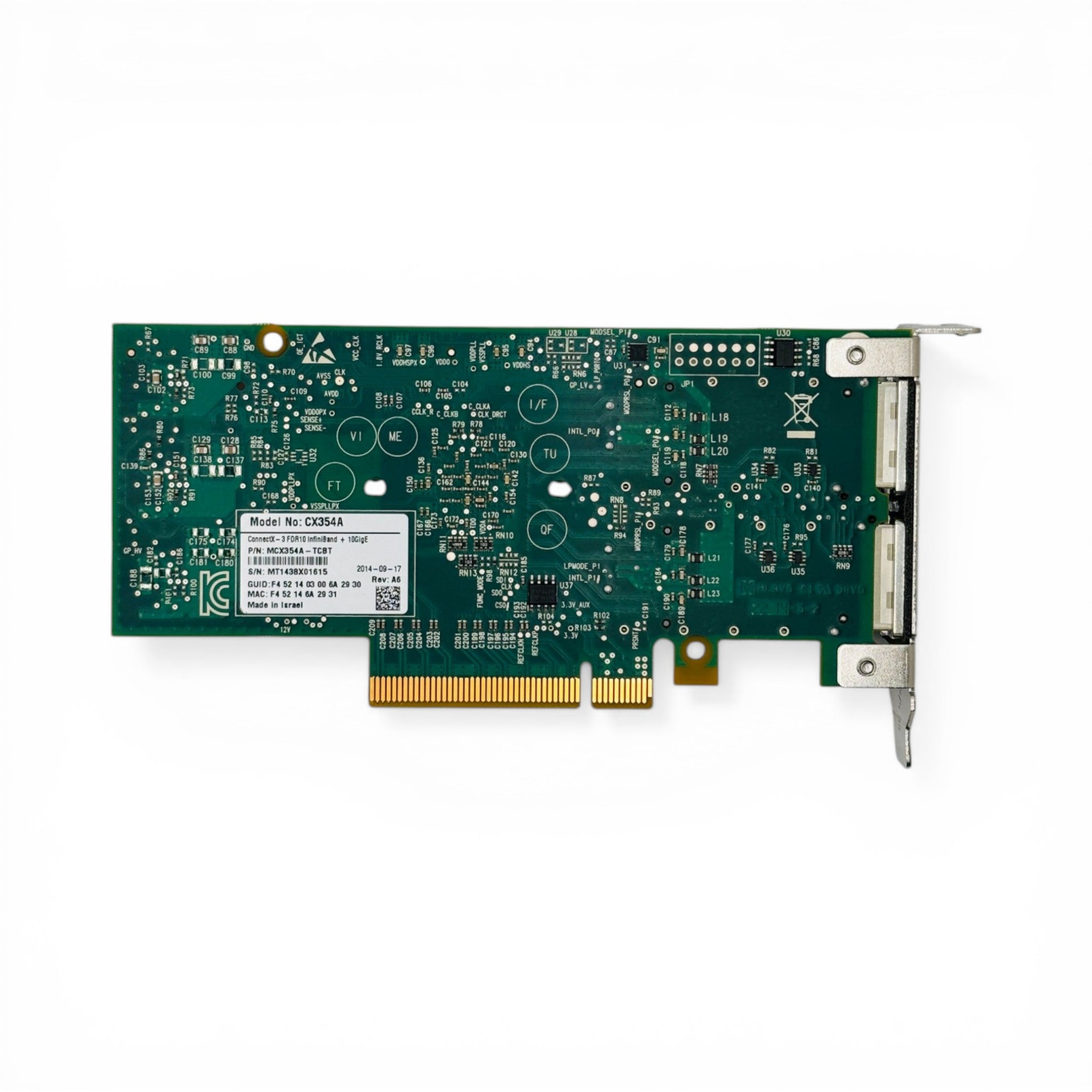 EMC Mellanox ConnectX-3 VPI 2x 40Gb/s QSFP NIC Low Profile