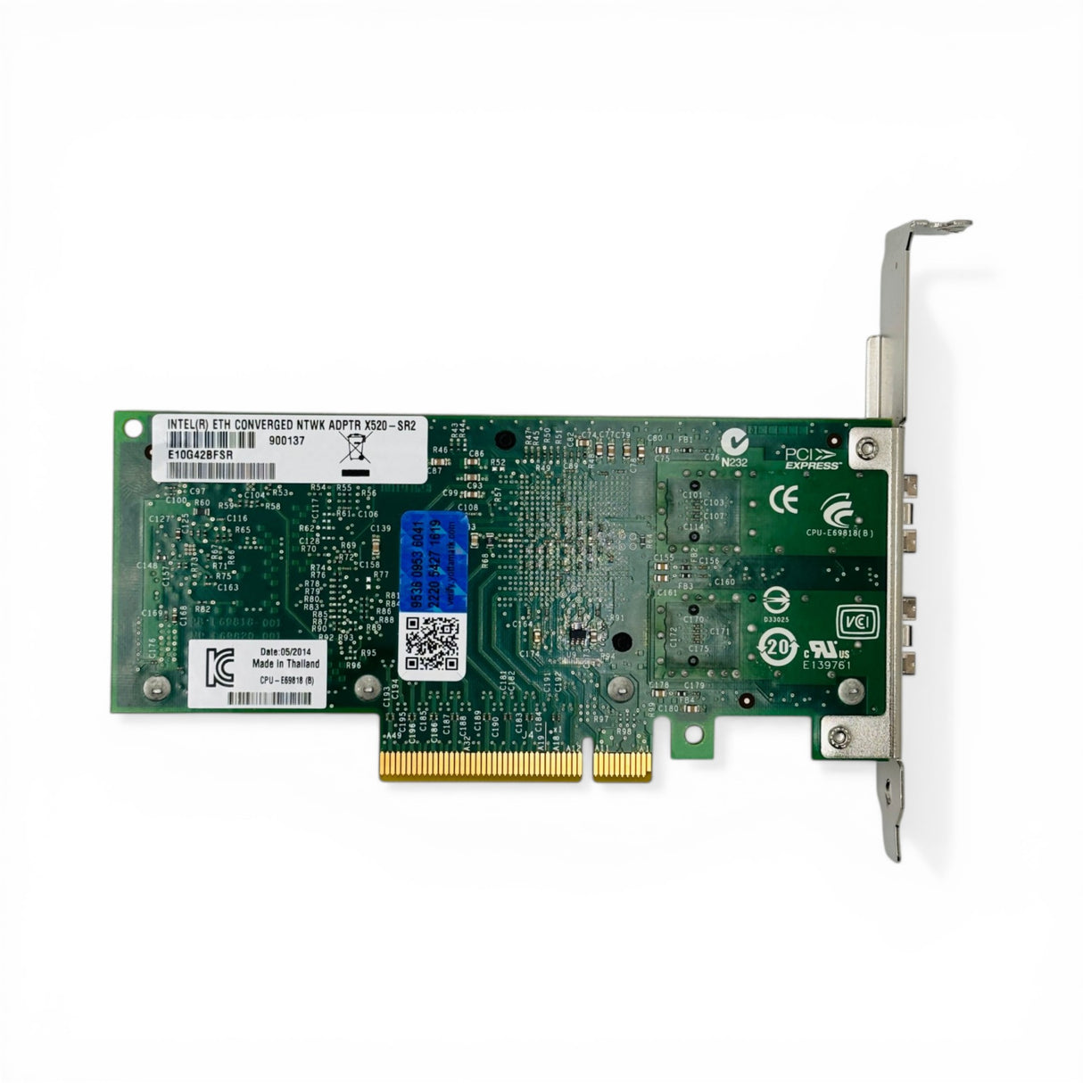 Intel X520-SR2 2x 10Gb/s SFP+ SR Adapter - Full Profile , P/N: E10G42BFSR