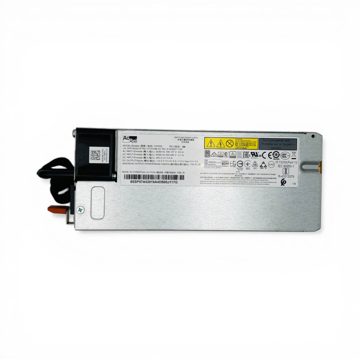 Lenovo 750W Hot-Swap 80 Plus Platinum P/N: FSF055