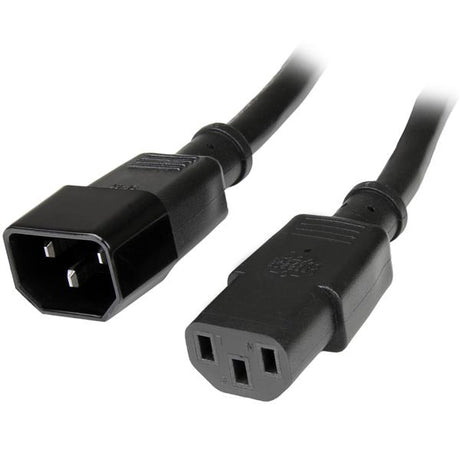 Powercord IEC320 C13 (female) to IEC320 C14 (male), 1 meter, 200V - 240V