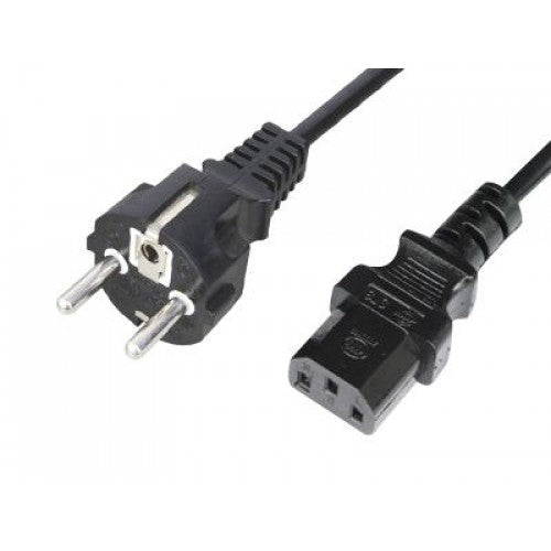 Power cable European plug to IEC320 C13, 1.8m