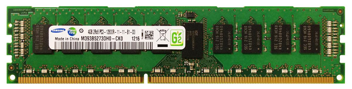 4GB, 2RX8, PC3-12800R, Samsung P/N: M393B5273DH0-CK0, Samsung P/N: M393B5273DH0-CK0