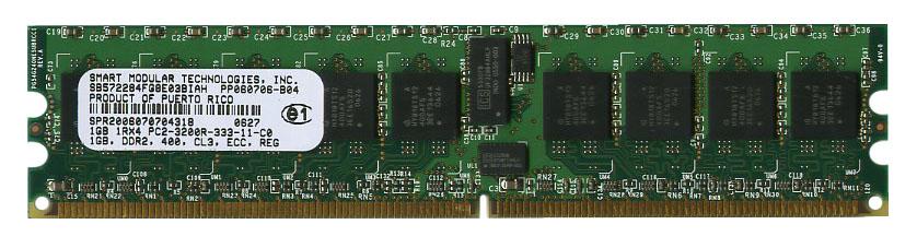 1GB 1Rx4 PC2-3200R ECC DDR2-400, Smart Modular Technologies