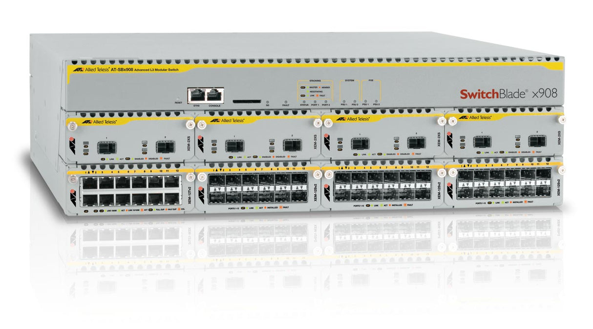 Allied Telesis AT-SBx908 Advanced Layer 3 Modular switch 8-Port Chassis P/N: AT-SBx908