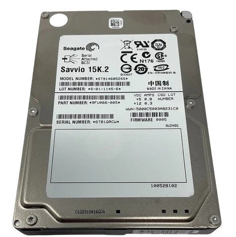 146GB 15k SAS 2.5" HDD 6G 16MB Seagate 9FU066-039 ST9146852SS