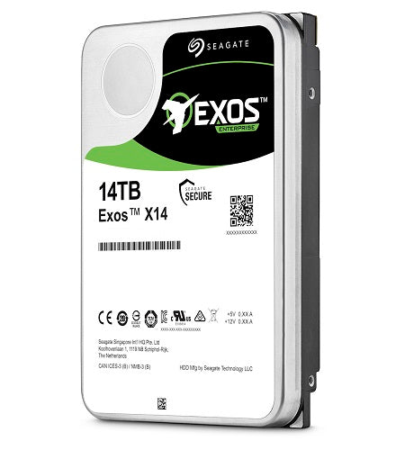 14TB 7.2k SATA 3.5" HDD 6g Seagate Exos X14  ST14000NM0018 P/N: 2H4101-002